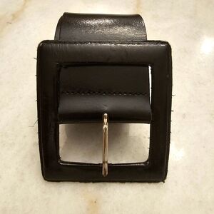 Oasis Wide Black Patent Leather Belt